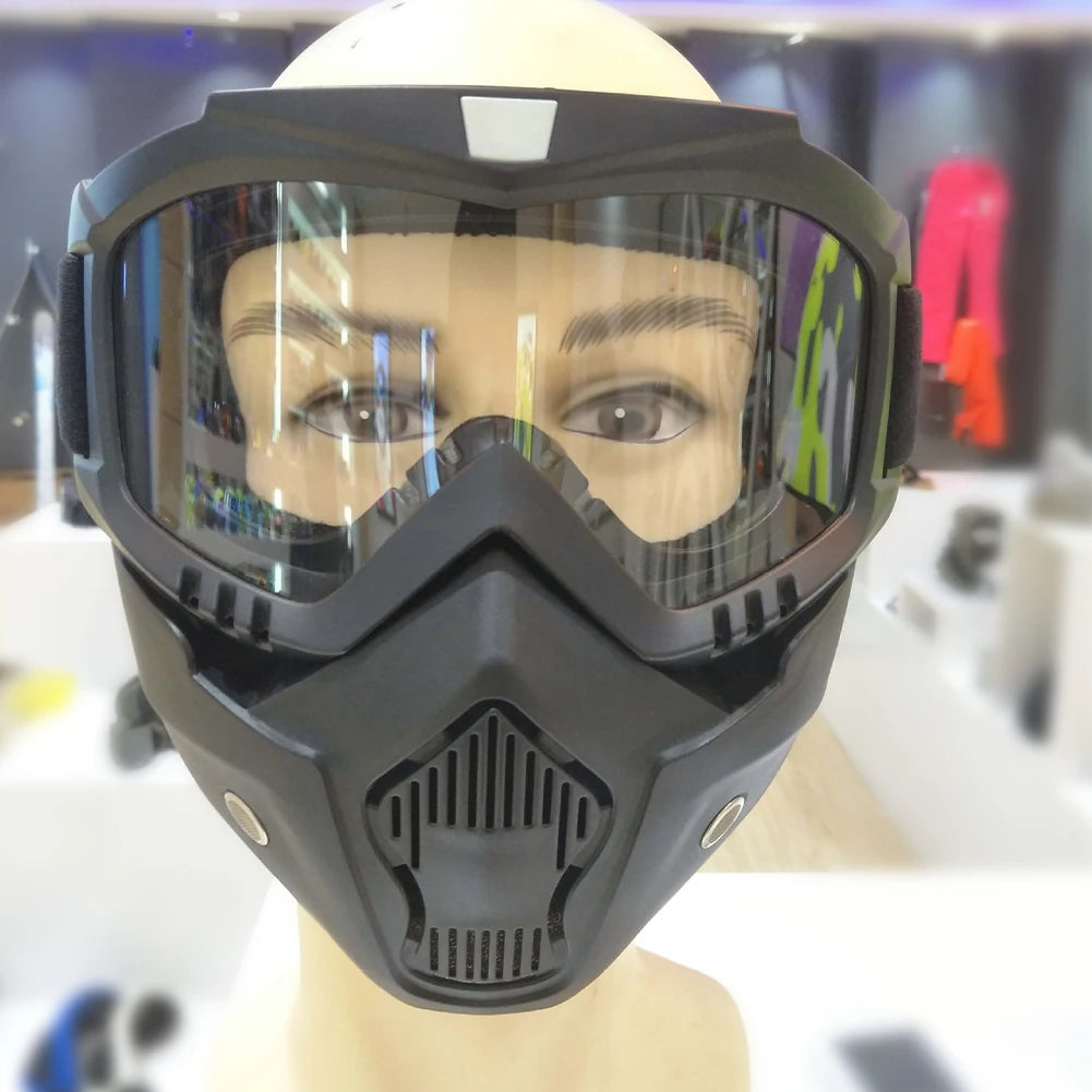 Windproof Skiing Goggles With Mouth Mask