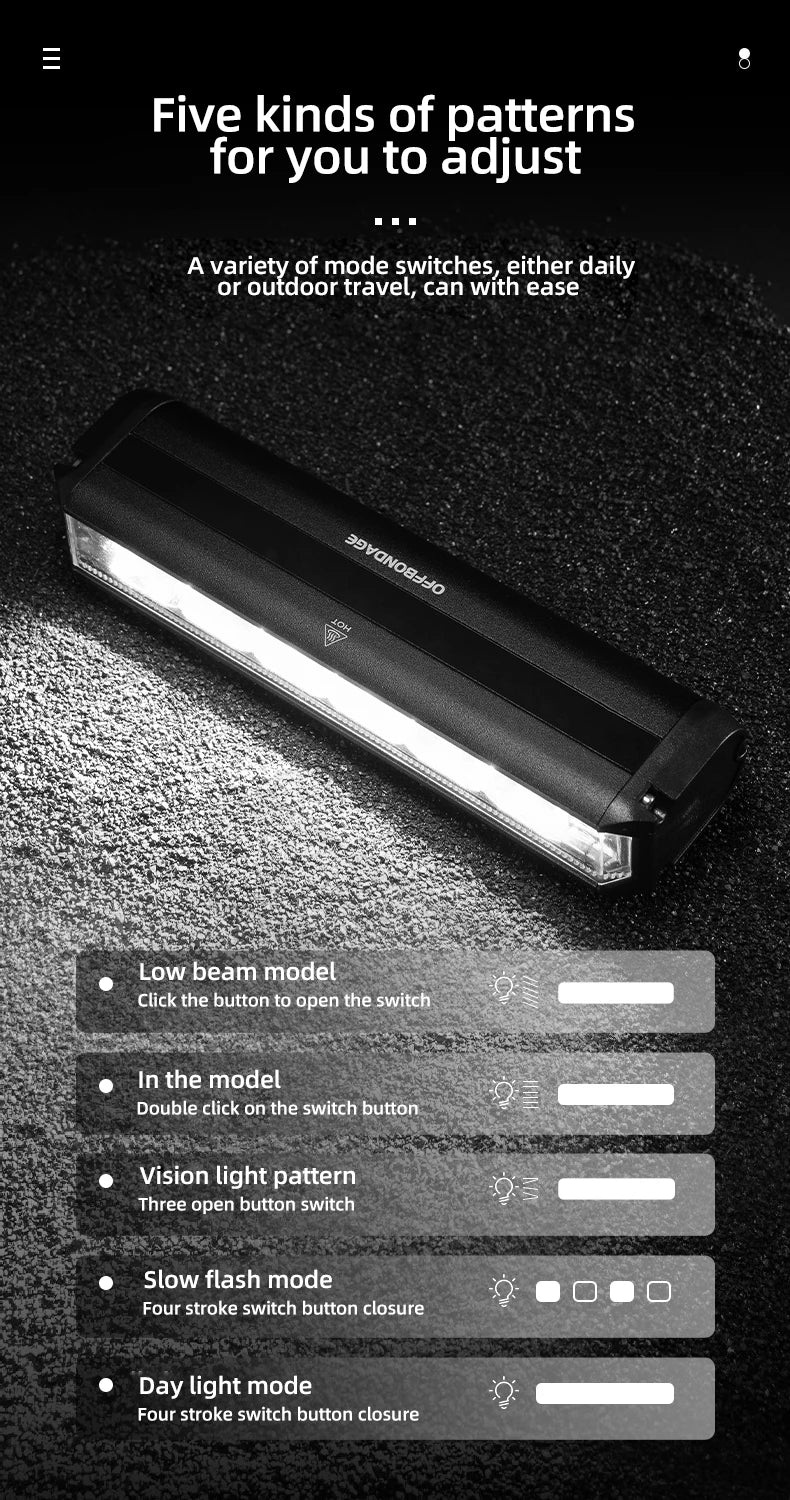 2600Lumen Bike Light 8000mAh