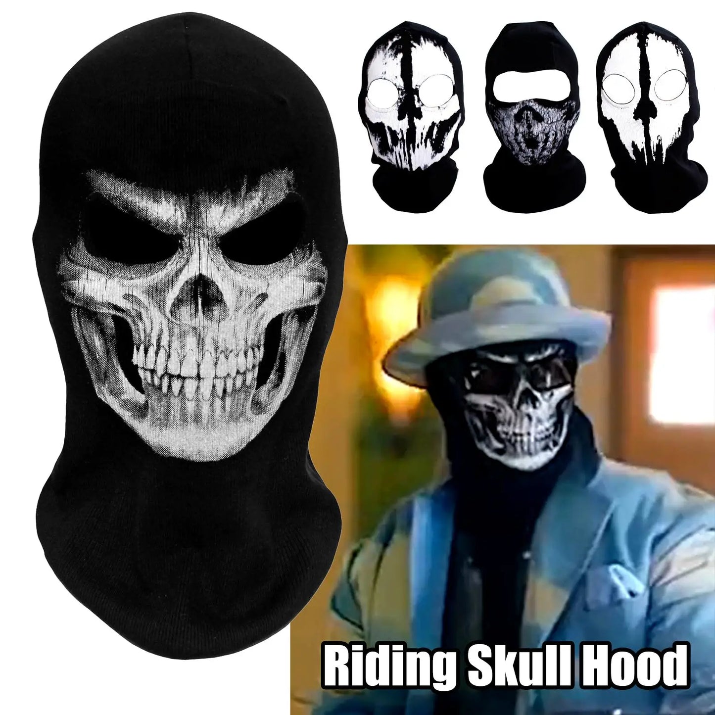 Skull Print Full Face Mask