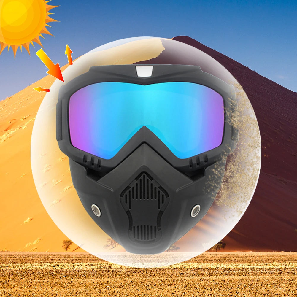 Windproof Skiing Goggles With Mouth Mask
