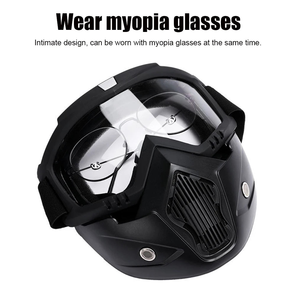 Windproof Skiing Goggles With Mouth Mask