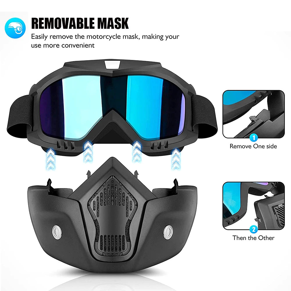 Windproof Skiing Goggles With Mouth Mask