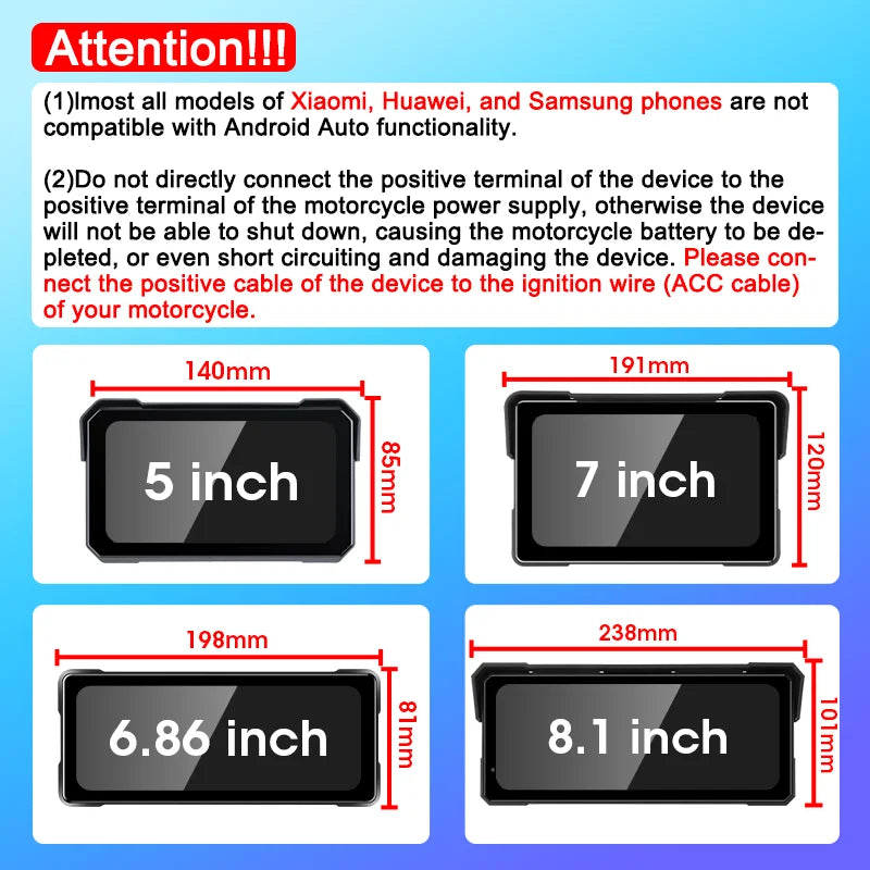 Car Play Screen for Bike