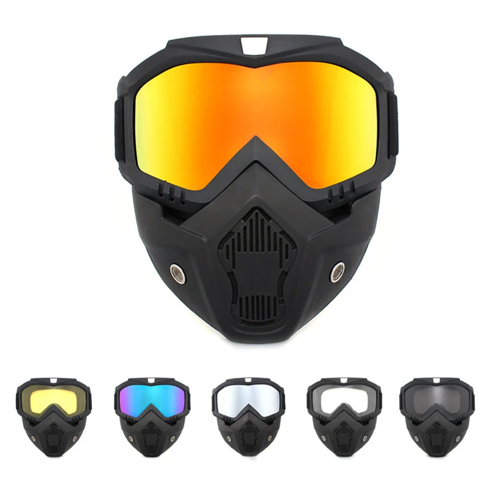 Windproof Skiing Goggles With Mouth Mask